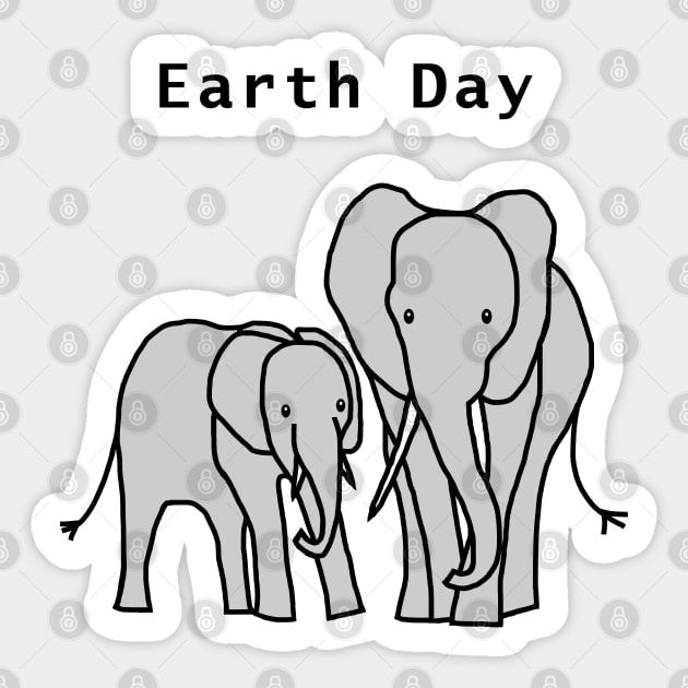 Earth Day Elephants Sticker by ellenhenryart